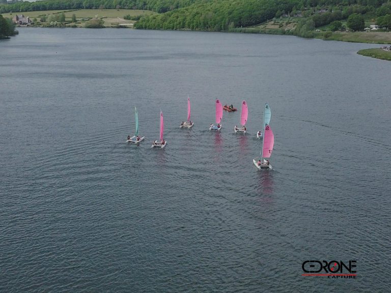 Vue par drone de du lac du valjoly